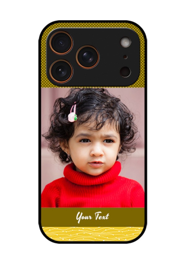 Apple iPhone 18 Pro Custom Glass Phone Case - Simple Green Color Design