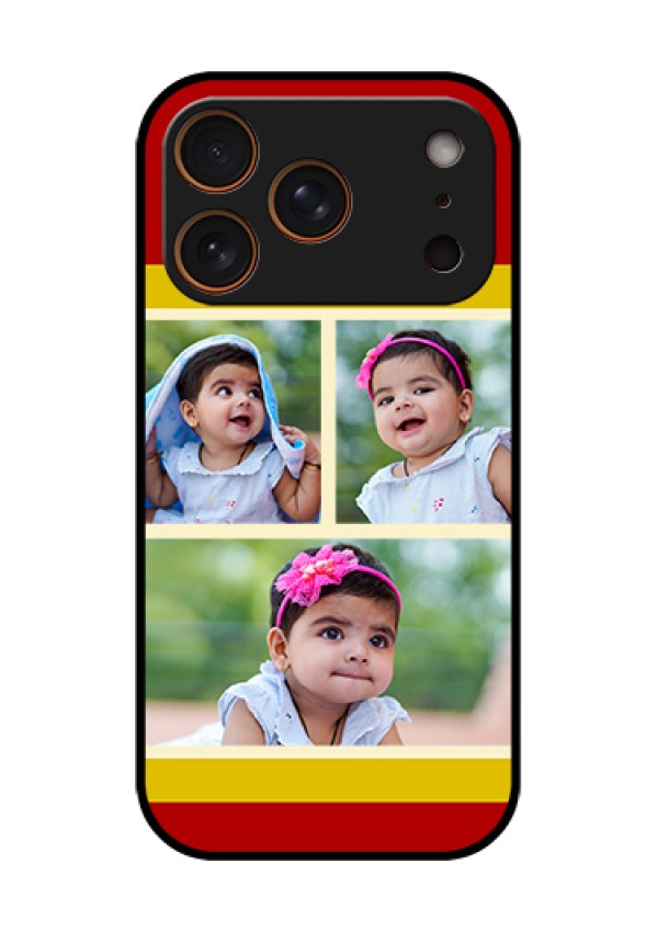 Apple iPhone 18 Pro Custom Glass Phone Case - Multiple Pic Upload Design