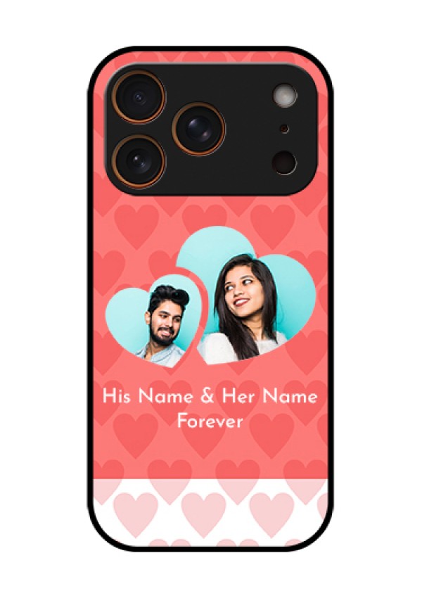 Apple iPhone 18 Pro Custom Glass Phone Case - Couple Pic Upload Design