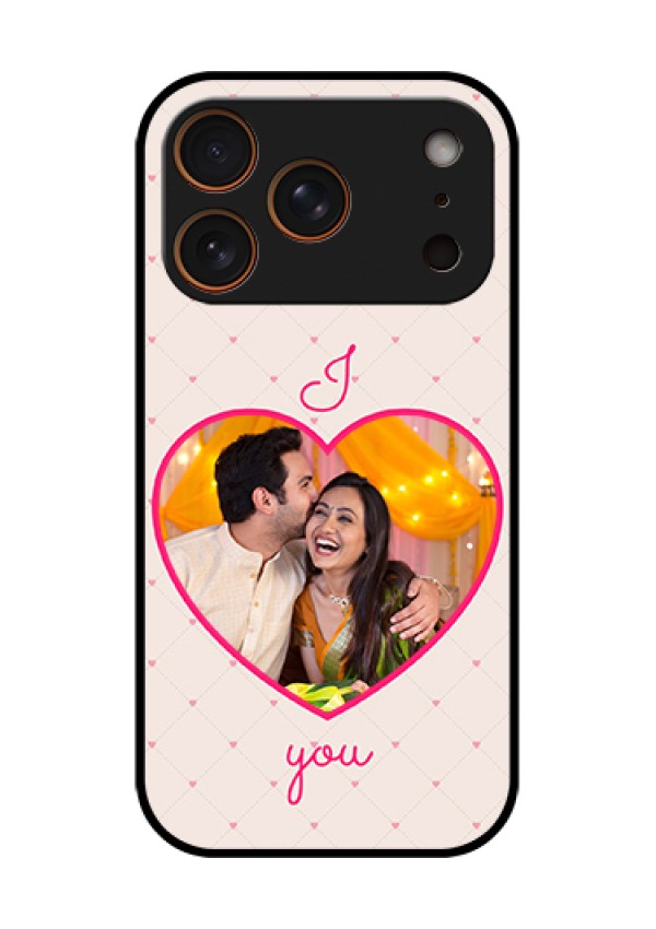 Apple iPhone 18 Pro Custom Glass Phone Case - Heart Shape Design