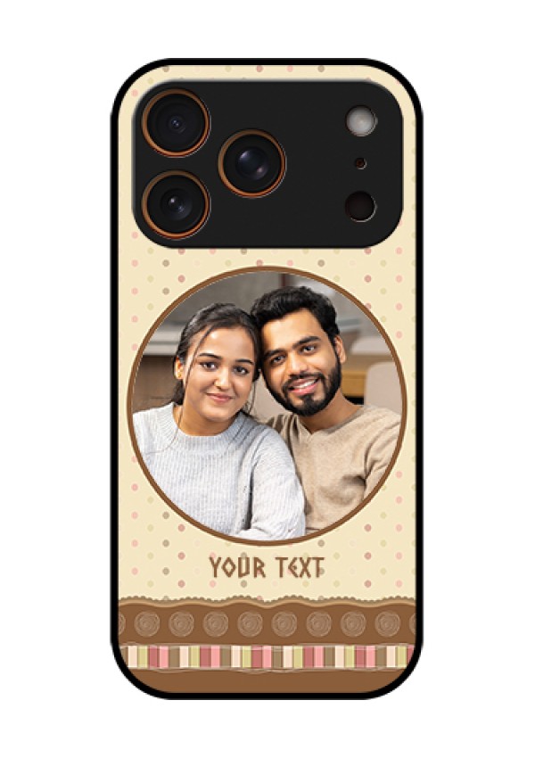 Apple iPhone 18 Pro Custom Glass Phone Case - Brown Dotted Mobile Case Design