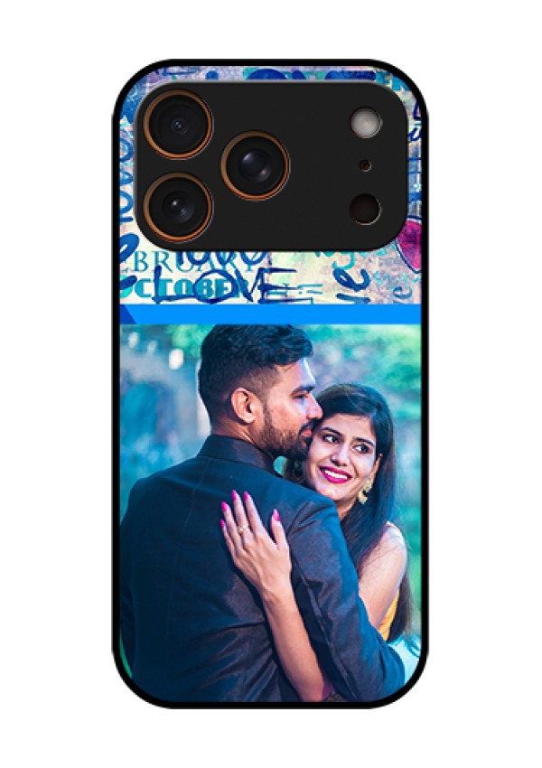 Apple iPhone 18 Pro Custom Glass Phone Case - Colorful Love Design