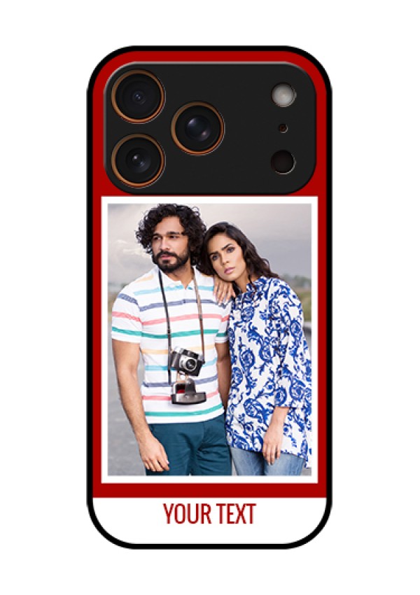 Apple iPhone 18 Pro Custom Glass Phone Case - Red Color Design