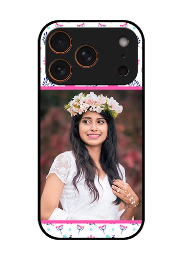Apple iPhone 18 Pro Custom Glass Phone Case - Colorful Flower Design
