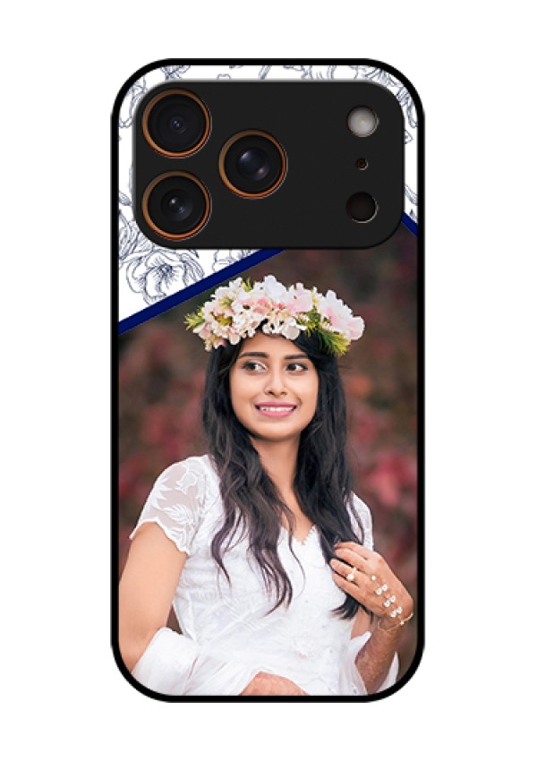 Apple iPhone 18 Pro Custom Glass Phone Case - Classy Floral Design