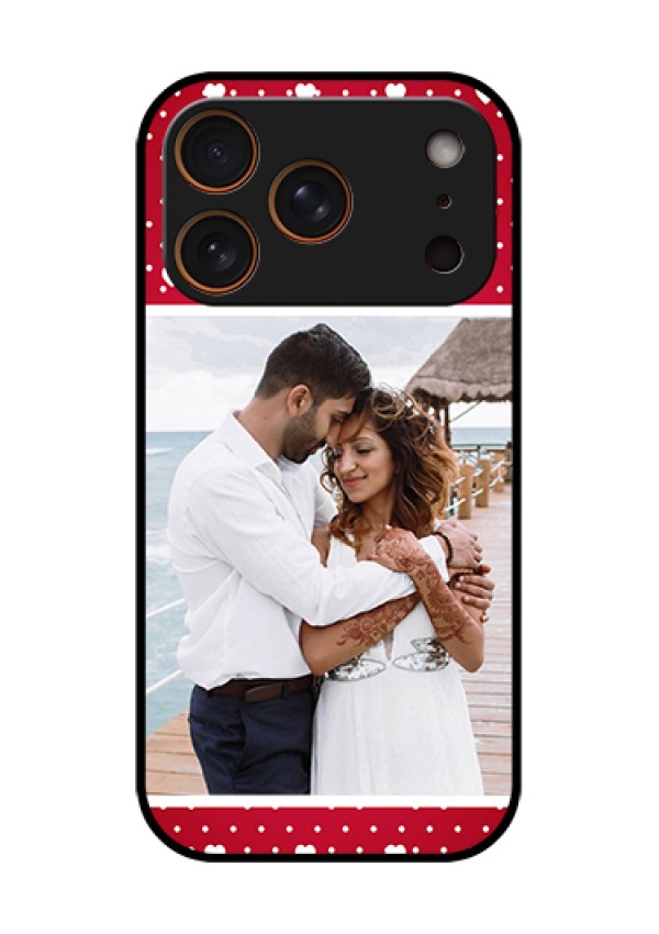 Apple iPhone 18 Pro Custom Glass Phone Case - Hearts Mobile Case Design