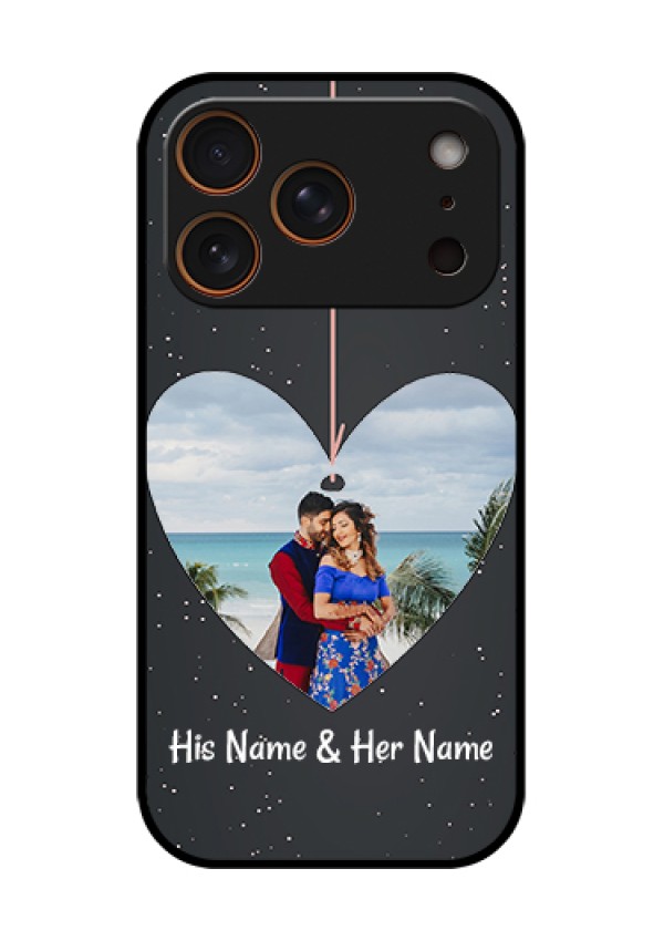 Apple iPhone 18 Pro Custom Glass Phone Case - Hanging Heart Design