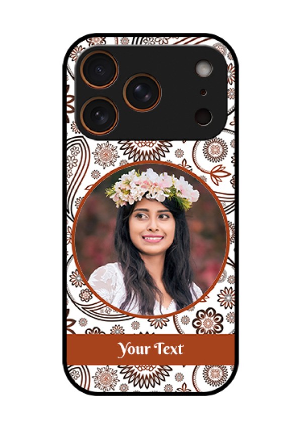 Apple iPhone 18 Pro Custom Glass Phone Case - Abstract Flower Design