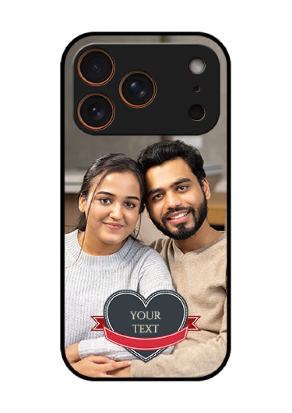 Apple iPhone 18 Pro Custom Glass Phone Case - Just Married Couple Design