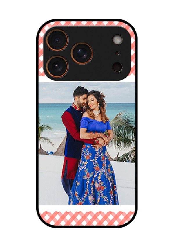 Apple iPhone 18 Pro Custom Glass Phone Case - Pink Pattern Design
