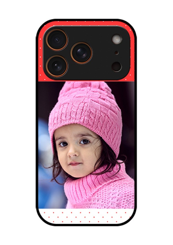Apple iPhone 18 Pro Custom Glass Phone Case - Red Pattern Design