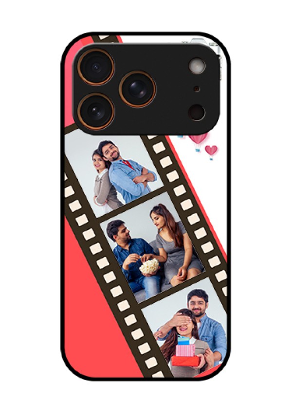 Apple iPhone 18 Pro Custom Glass Phone Case - 3 Image Holder With Film Reel