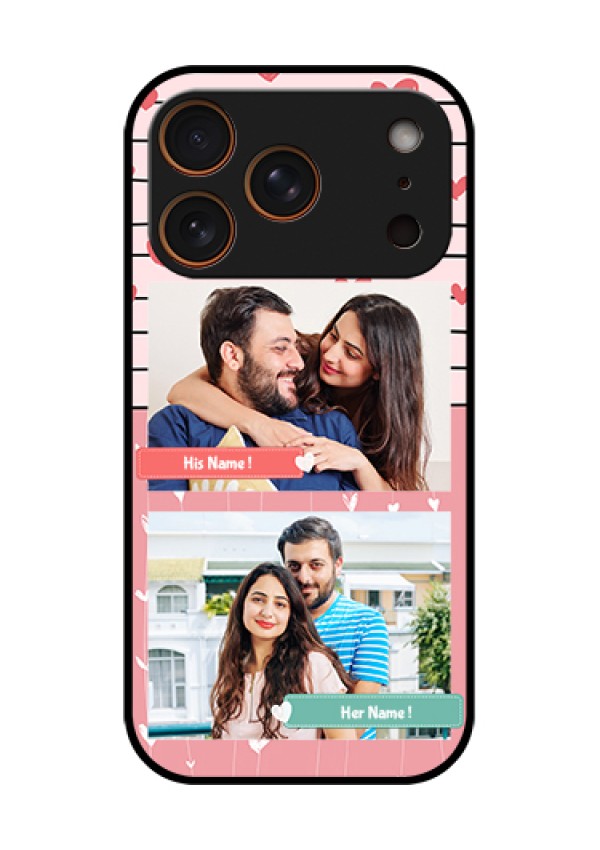Apple iPhone 18 Pro Custom Glass Phone Case - Photo With Heart Design