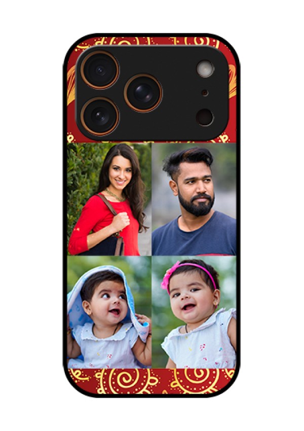 Apple iPhone 18 Pro Custom Glass Phone Case - 4 Image Traditional Design