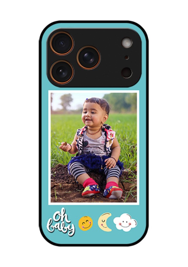 Apple iPhone 18 Pro Custom Glass Phone Case - Smiley Kids Stars Design