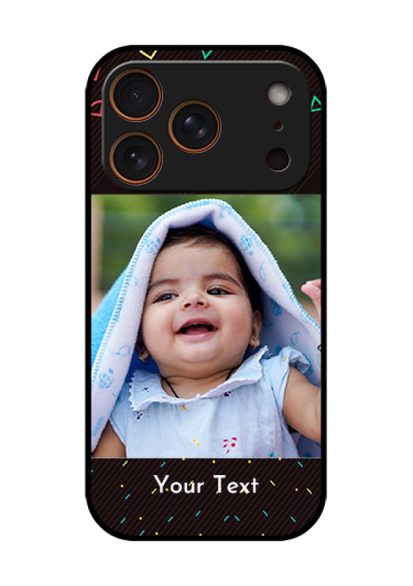 Apple iPhone 18 Pro Custom Glass Phone Case - With Confetti Birthday Design