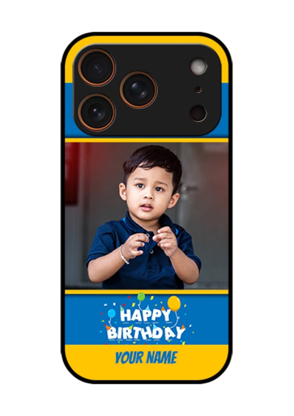 Apple iPhone 18 Pro Custom Glass Phone Case - Birthday Wishes Design