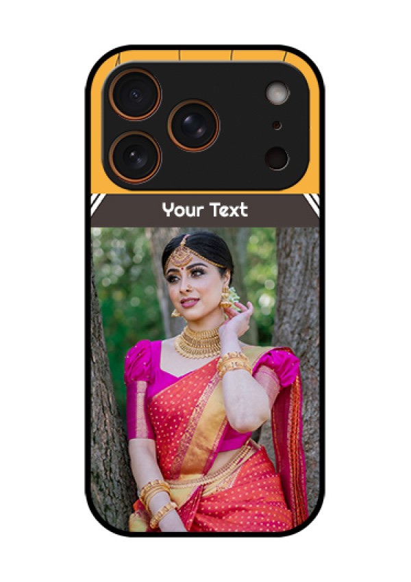 Apple iPhone 18 Pro Custom Glass Phone Case - With Family Picture And Icons