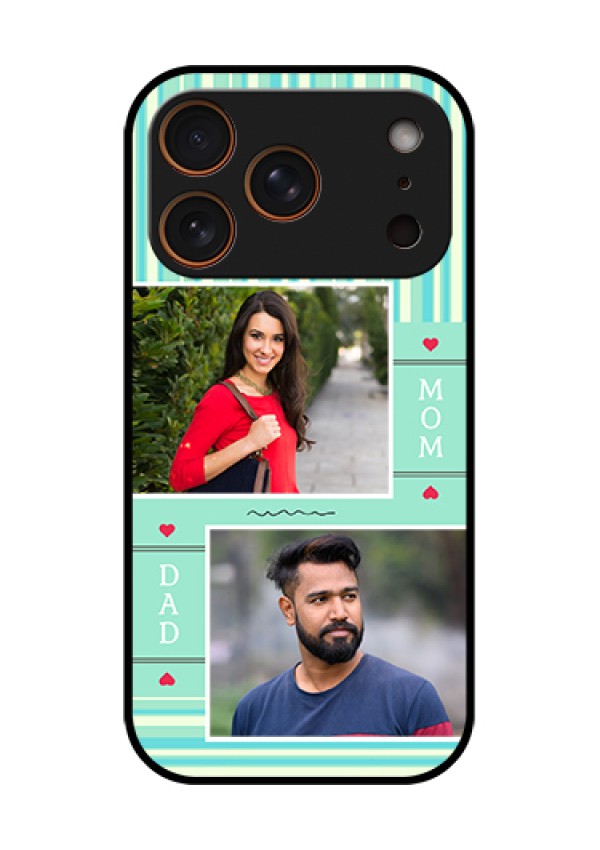 Apple iPhone 18 Pro Custom Glass Phone Case - Mom & Dad Pic Design