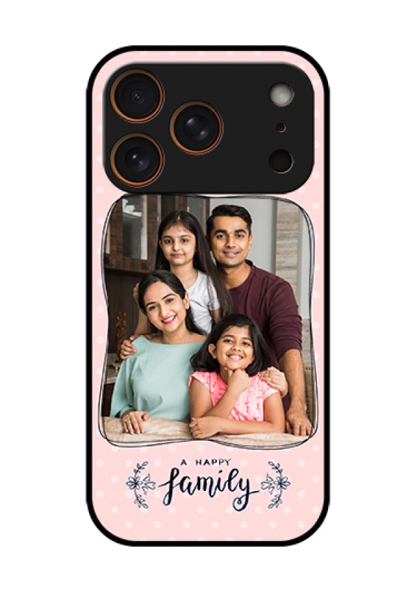 Apple iPhone 18 Pro Custom Glass Phone Case - Family With Dots Design