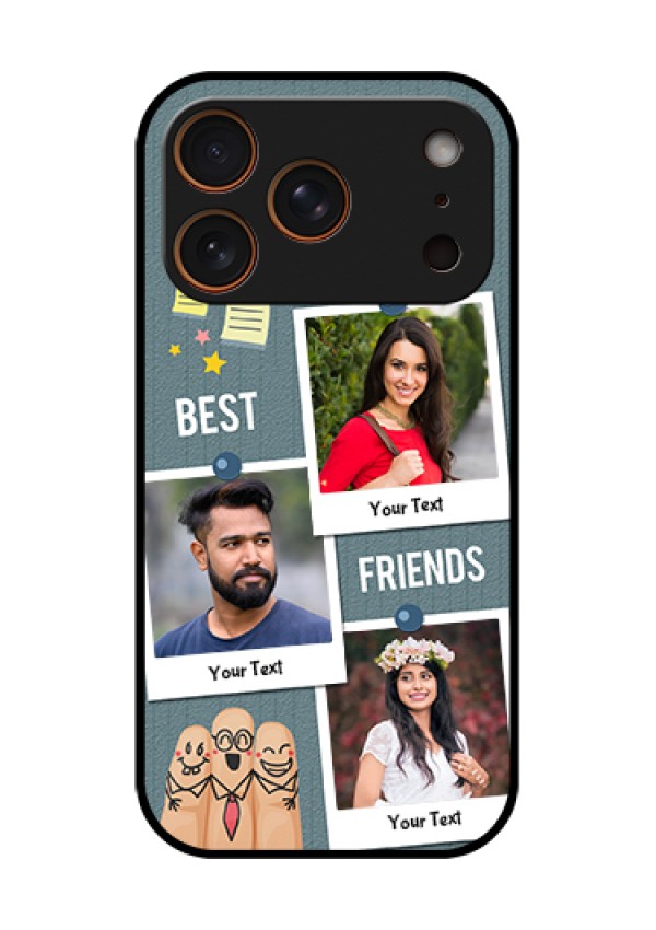 Apple iPhone 18 Pro Custom Glass Phone Case - Sticky Frames And Friendship Design