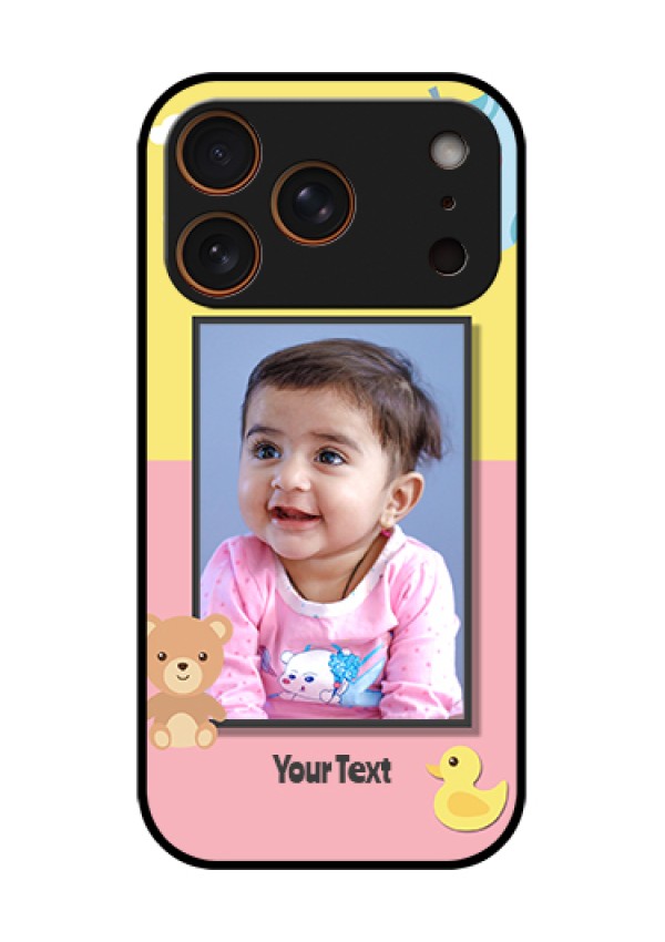 Apple iPhone 18 Pro Custom Glass Phone Case - Kids 2 Color Design