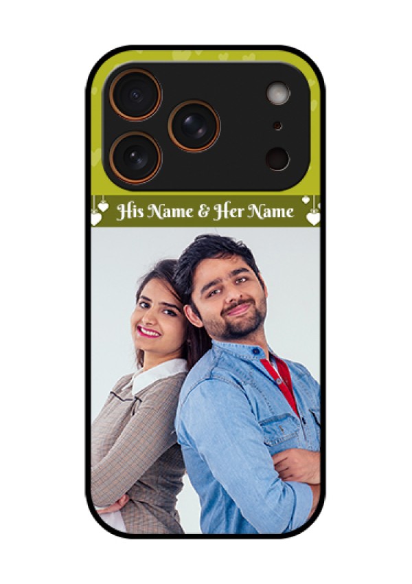 Apple iPhone 18 Pro Custom Glass Phone Case - You & Me Heart Design