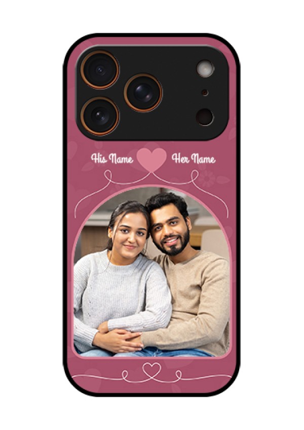 Apple iPhone 18 Pro Custom Glass Phone Case - Love Floral Design