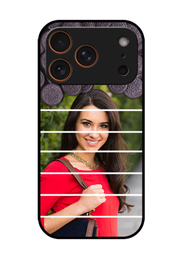 Apple iPhone 18 Pro Custom Glass Phone Case - With Oreo Biscuit Design