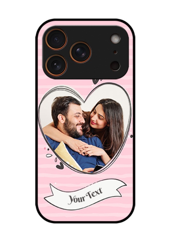Apple iPhone 18 Pro Custom Glass Phone Case - Vintage Heart Design