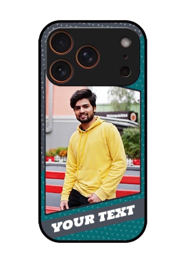 Apple iPhone 18 Pro Custom Glass Phone Case - Background Pattern Design With Quote