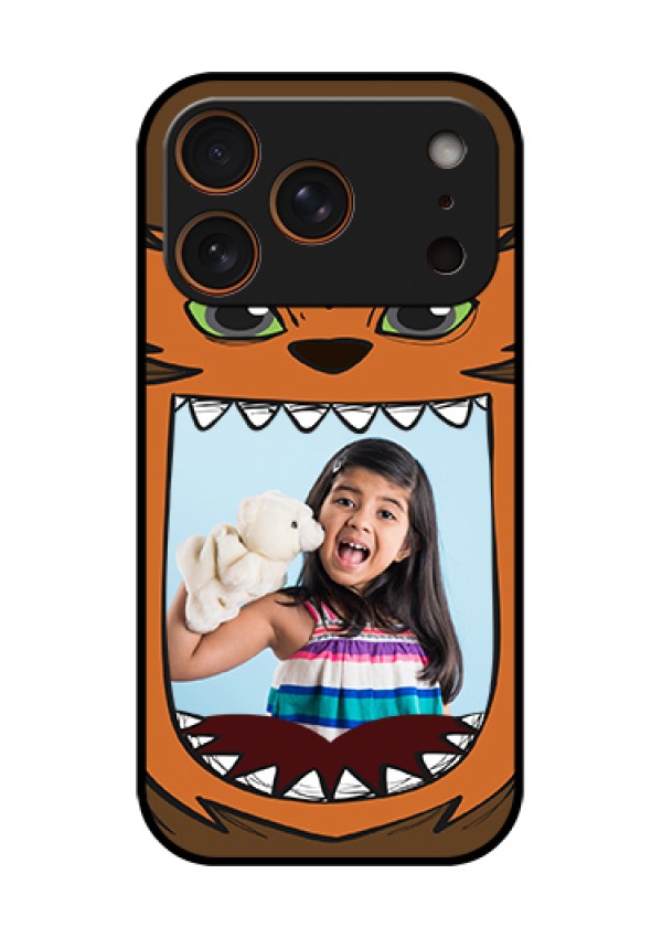 Apple iPhone 18 Pro Custom Glass Phone Case - Owl Monster Back Case Design