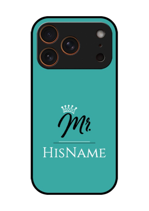 Apple iPhone 18 Pro Custom Glass Phone Case - Mr With Name Design