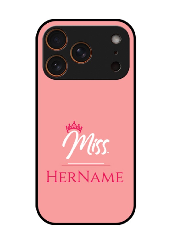 Apple iPhone 18 Pro Custom Glass Phone Case - Mrs With Name Design