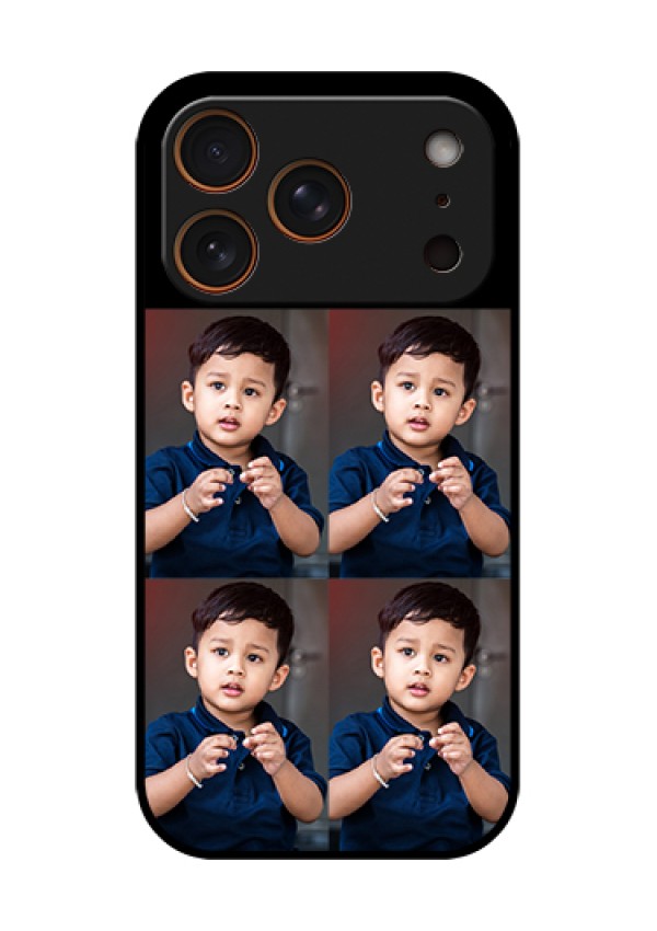 Apple iPhone 18 Pro Custom Glass Phone Case - 4 Image Holder Design