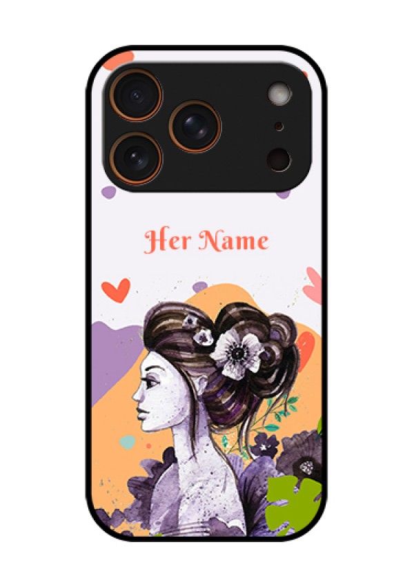 Apple iPhone 18 Pro Custom Glass Phone Case - Woman And Nature Design