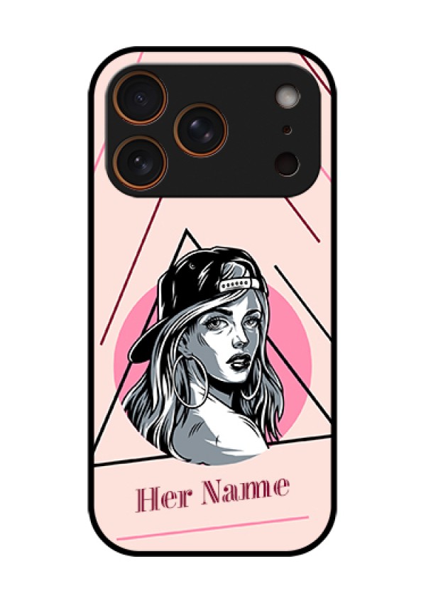 Apple iPhone 18 Pro Custom Glass Phone Case - Rockstar Girl Design