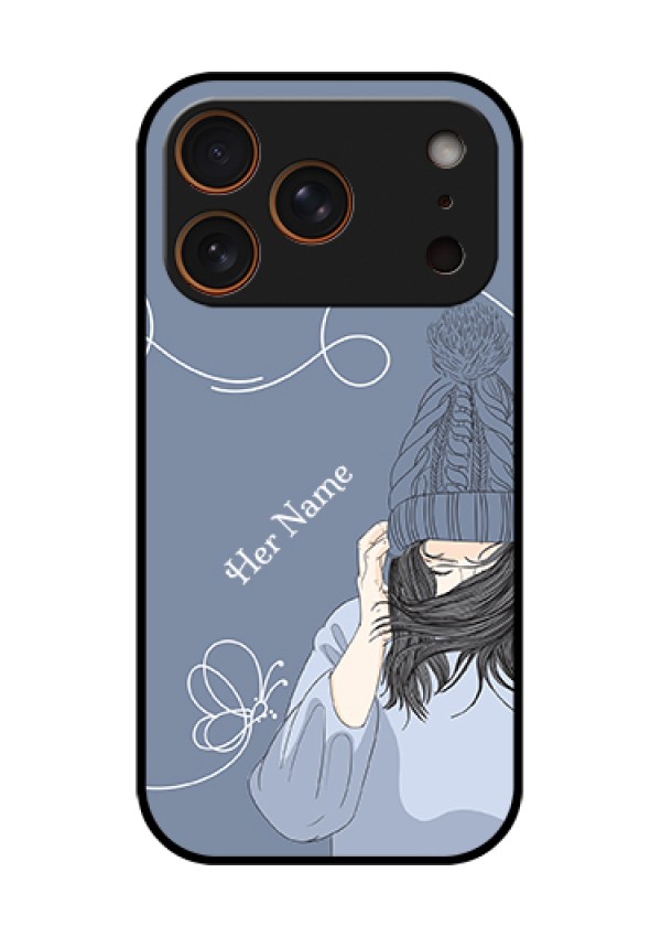Apple iPhone 18 Pro Custom Glass Phone Case - Girl In Winter Outfit Design