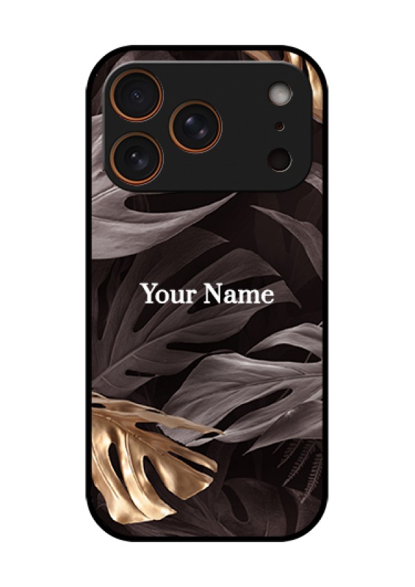 Apple iPhone 18 Pro Custom Glass Phone Case - Wild Leaves Digital Paint Design