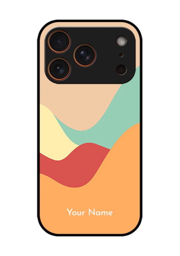 Apple iPhone 18 Pro Custom Glass Phone Case - Ocean Waves Multi - Colour Design