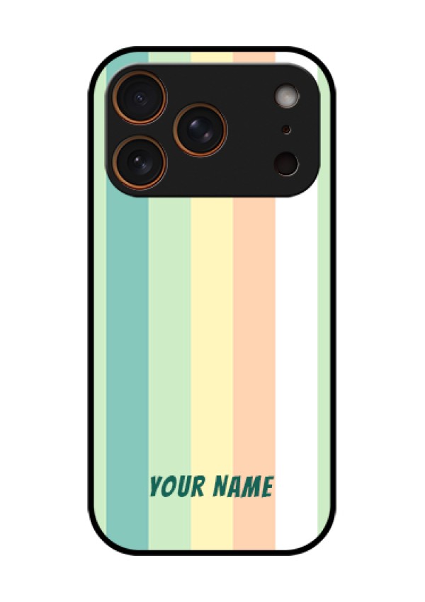 Apple iPhone 18 Pro Custom Glass Phone Case - Multi - Colour Stripes Design