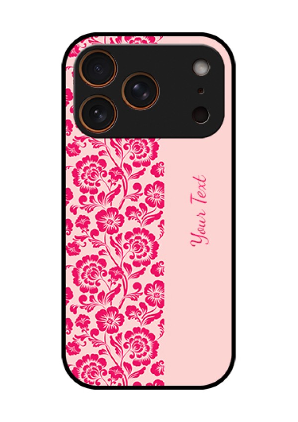 Apple iPhone 18 Pro Custom Glass Phone Case - Attractive Floral Pattern Design