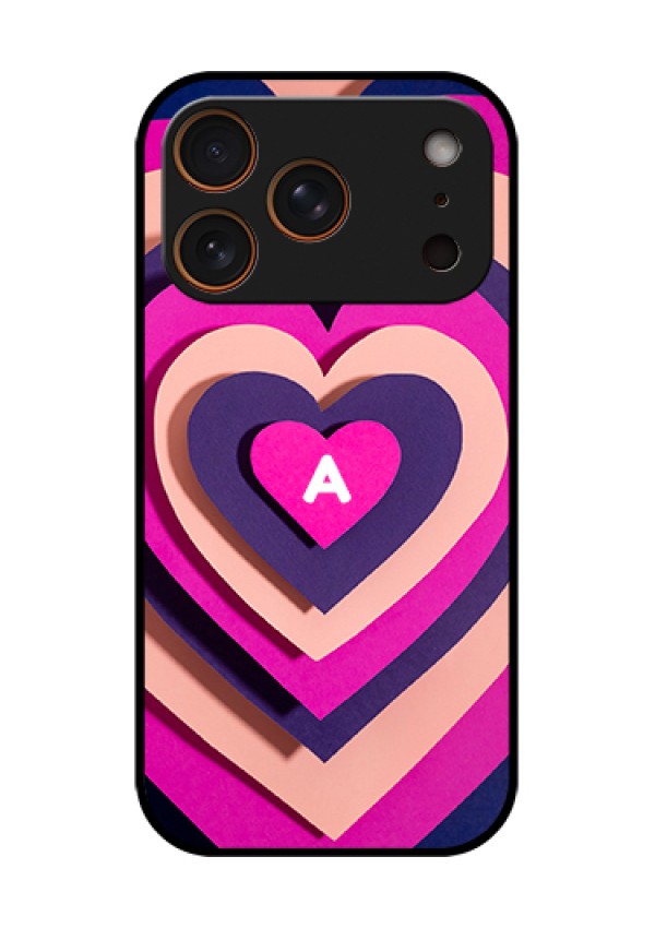 Apple iPhone 18 Pro Custom Glass Phone Case - Cute Heart Pattern Design