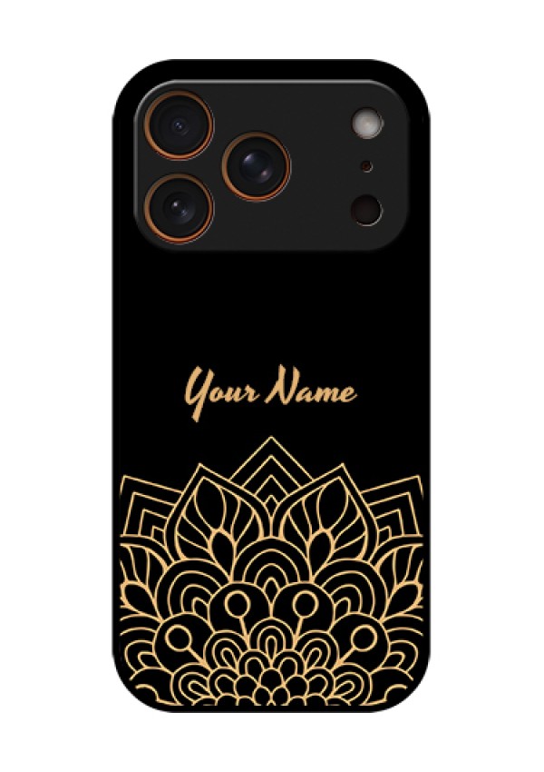 Apple iPhone 18 Pro Custom Glass Phone Case - Golden Mandala Design