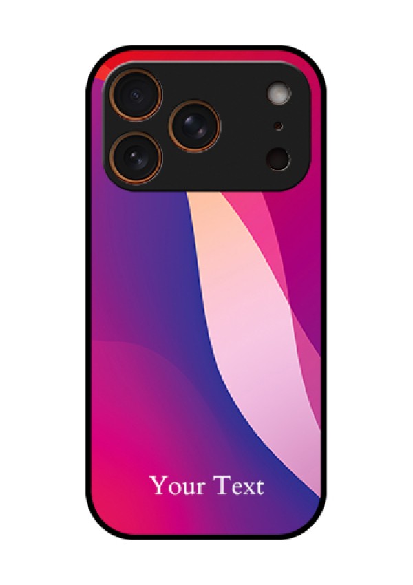 Apple iPhone 18 Pro Custom Glass Phone Case - Digital Abstract Overlap Design