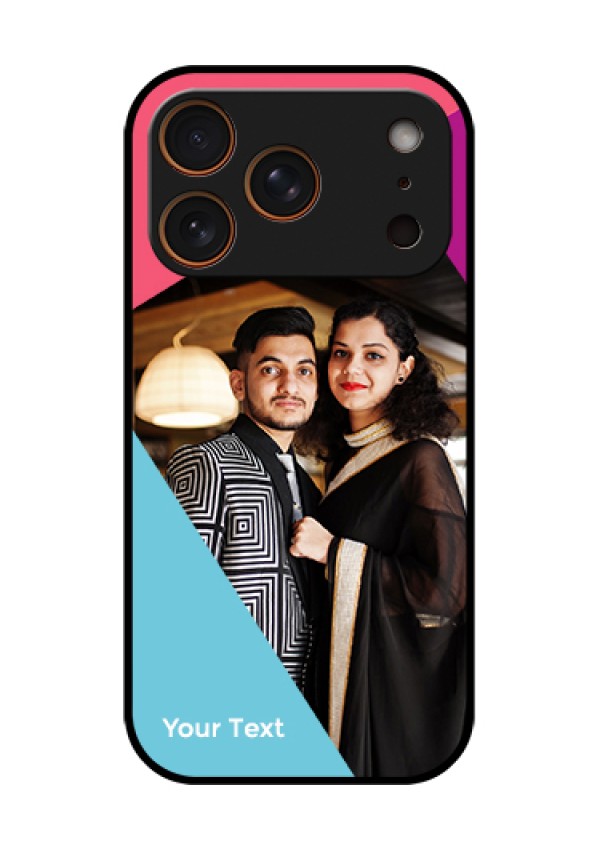 Apple iPhone 18 Pro Custom Glass Phone Case - Stacked Triple Colour Design