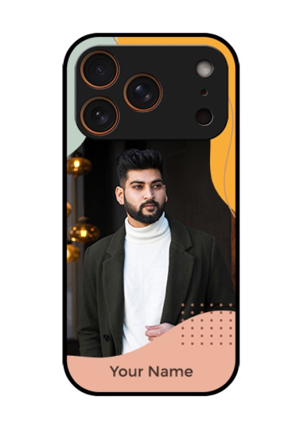 Apple iPhone 18 Pro Custom Glass Phone Case - Tri - Coloured Overlay Design