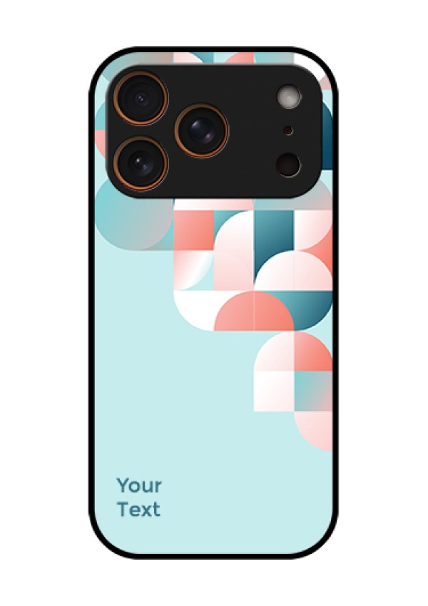Apple iPhone 18 Pro Custom Glass Phone Case - Stylish Semi - Circle Pattern Design