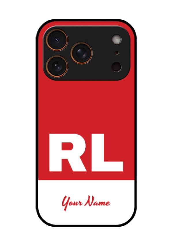 Apple iPhone 18 Pro Custom Glass Phone Case - Dual Tone Custom Text Design
