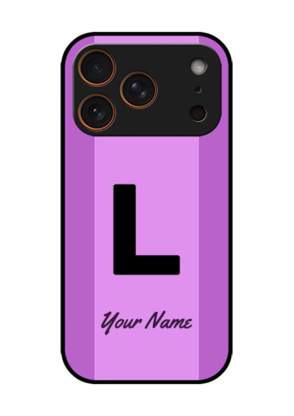 Apple iPhone 18 Pro Custom Glass Phone Case - Tricolor Custom Text Design